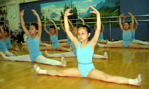 Grade 2 ballet students having lessons